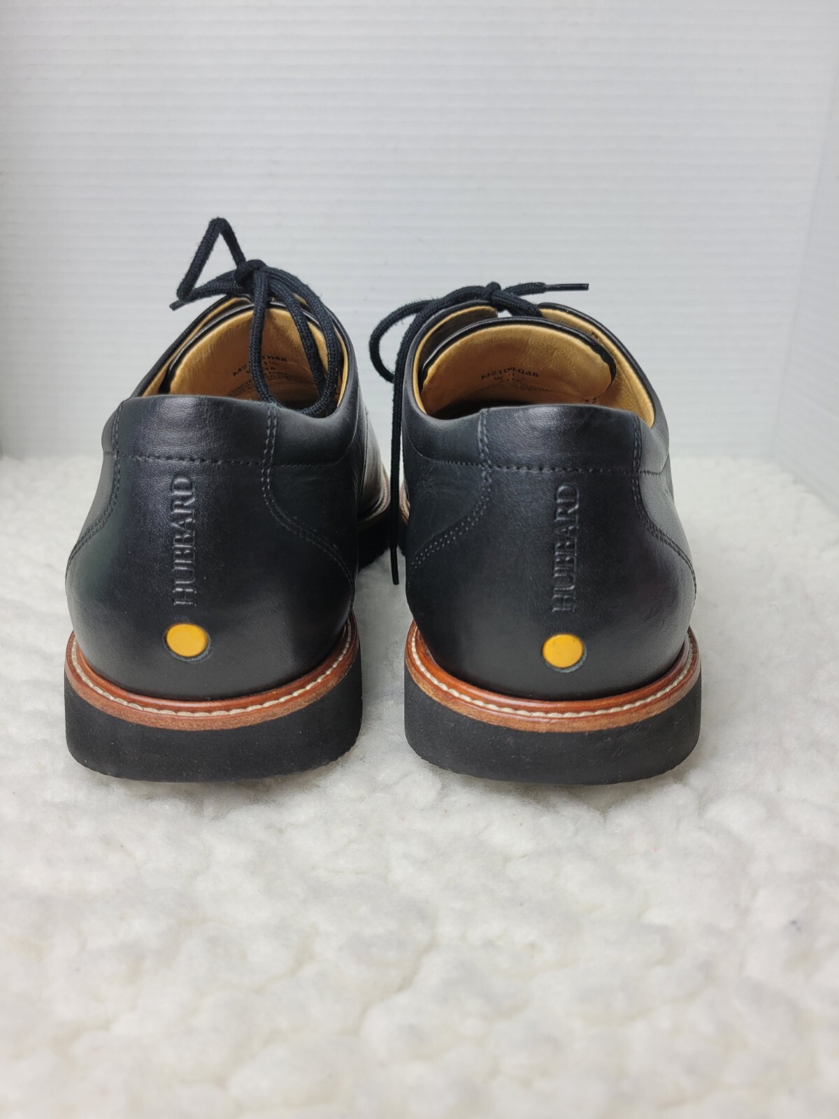 SAOLA Scarpe fondatore Samuel Hubbard da uomo taglia 11 5 in pelle nera M2100 048