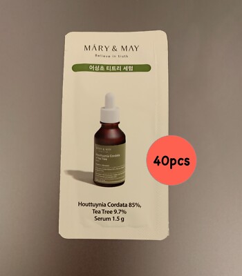 [MARY & MAY] Houttuynia Cordata + Tea Tree Serum 60g (1.5g x 40pcs)