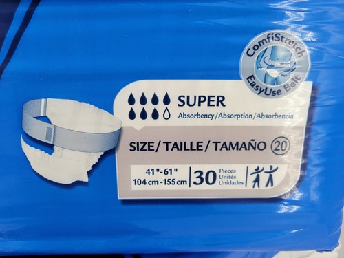 TENA Flex Adult Diapers Size 20 41"-61" 30PK X2 NOS Bundle Of 2 As Is Sealed - Picture 11 of 11