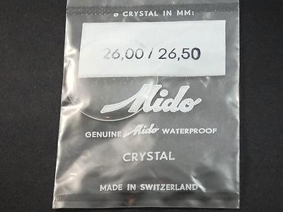 Genuine Mido Waterproof 26.00mm/26.50mm Vintage Mens Watch Crystal New Old Stock