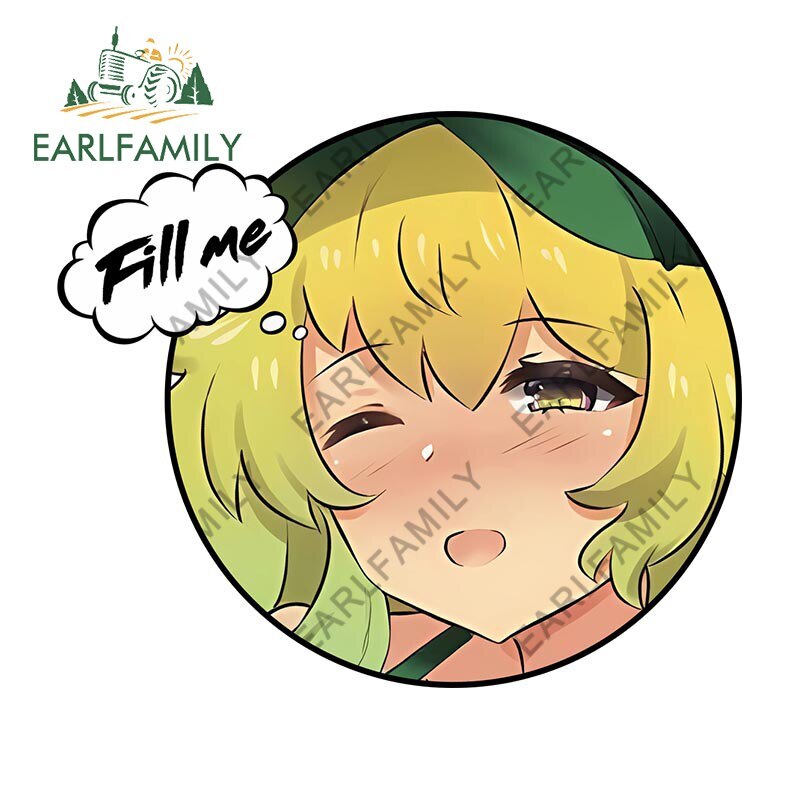 EARLFAMILY Lot de 4 autocollants Anime Girl de 13,9 cm pour