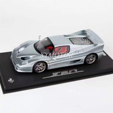 BBR 1:18 Ferrari F50 Coupe 1995 Diecast Model Car Yellow/Gray/White/Blue Display