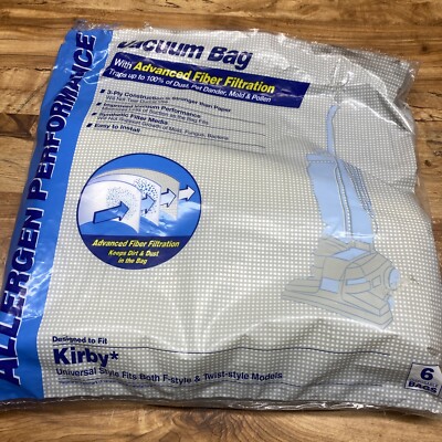 4 Kirby Vacuum Cleaner Allergen Performance Vacuum White Dust Dirt Style F Bags