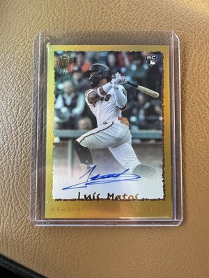 Luis Matos 2024 Topps Archives GOLD Auto Rookie RC 36/50 Giants