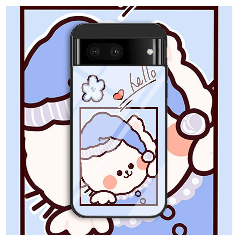 Tempered Glass Cat Rabbit Phone Case For Google Pixel 9 8 7 6A 8A 7A Asus ROG 7 - Image 4 of 4