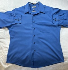Van Heusen mens Long Sleeve dress shirt size XL Blue