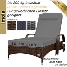 Sonnenliege Gartenliege Liege Liegestuhl Rattanliege Polyrattan Rattan Braun