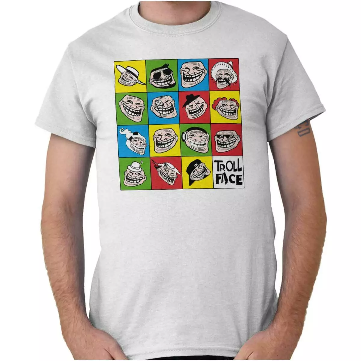 Funny Troll Face Meme Jail Comic Character Womens or Mens Crewneck T Shirt  Tee