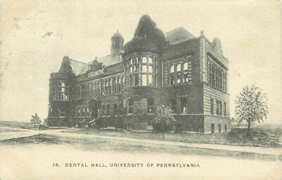 1909 University of Pennsylvania Dental Hall Houston Club #15 Postcard 25-2802