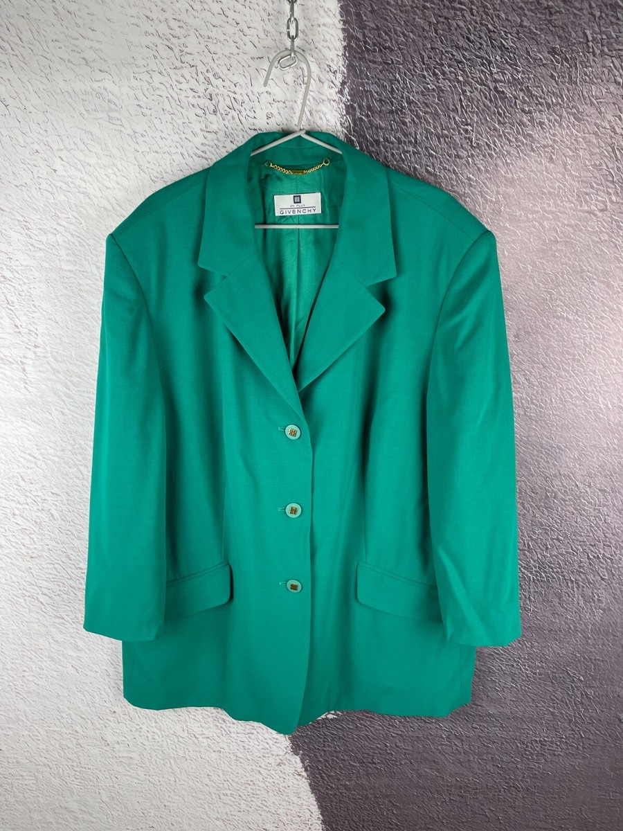 Givenchy En plus virgin wool green button blazer jacket | eBay