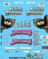 Slixx 8103 Gasser Mini Sheet #77 1/24 1/25 waterslide decal