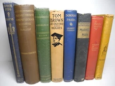 Victorian Antique Book Lot 1885 Fine Binding Classic Fiction Carlyle George Sand