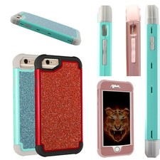 For iPhone 8 Plus/7 Plus/6 Plus 5.5" Case Glitter Sparkle Bling Hybrid Girl Case