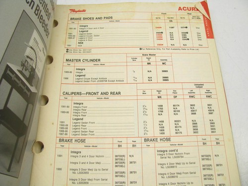 Raybestos BPC-9S Brake Parts Catalog - 1991, Weatherly # 120-136, 277 Pages - Foto 2 di 9
