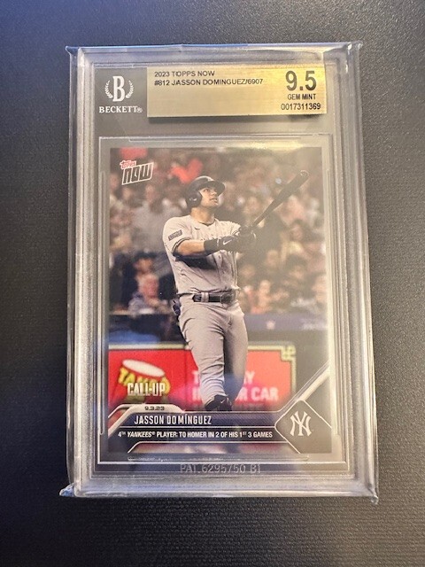 2023 TOPPS NOW MLB #812 JASSON DOMINGUEZ - BGS 9.5 GEM MINT YANKEES