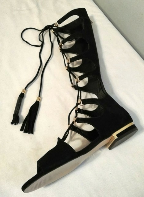 marc fisher black lace up boots