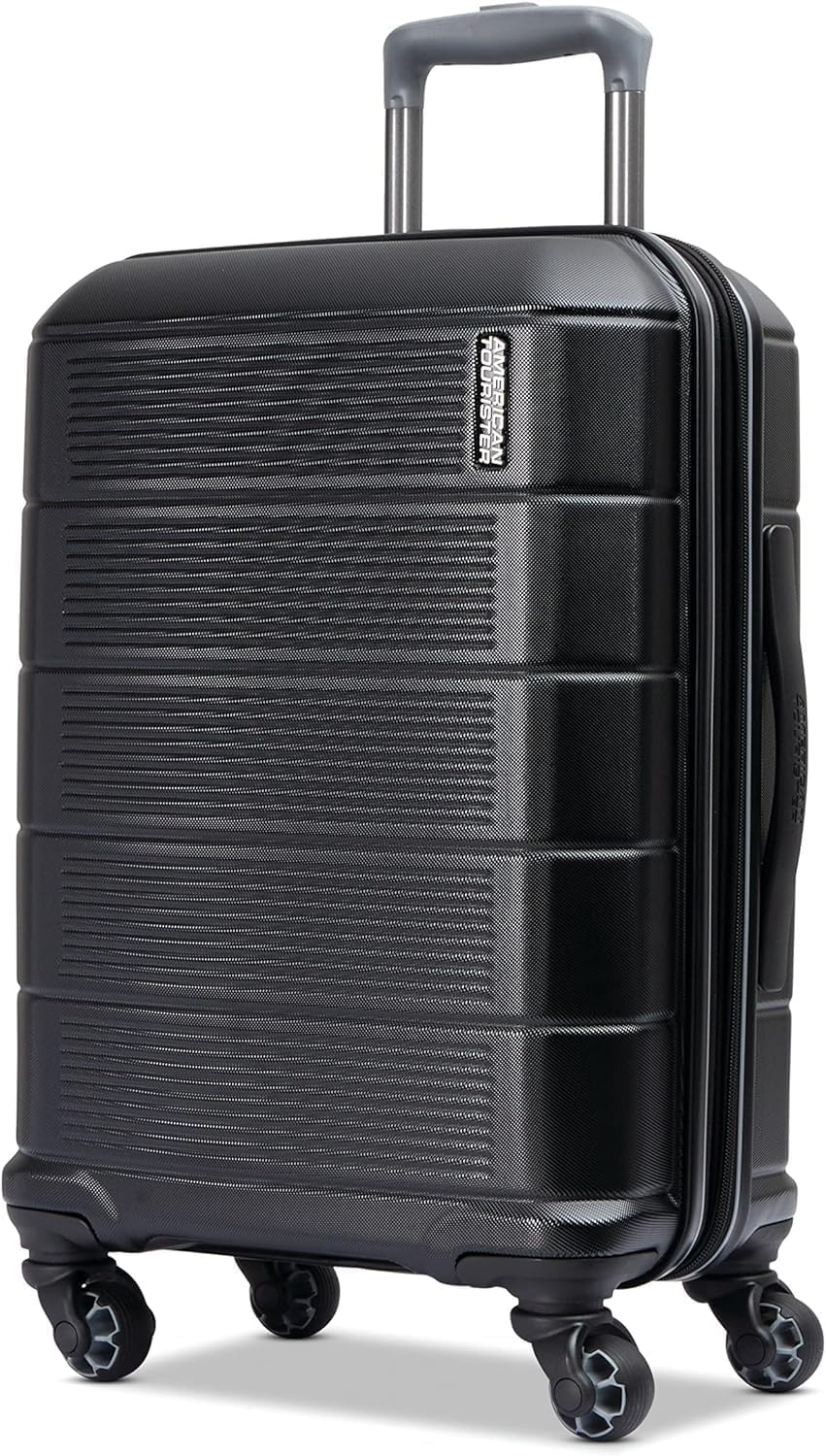 Stratum 2.0 Expandable Hardside Spinner Carry-On Luggage in Jet Black