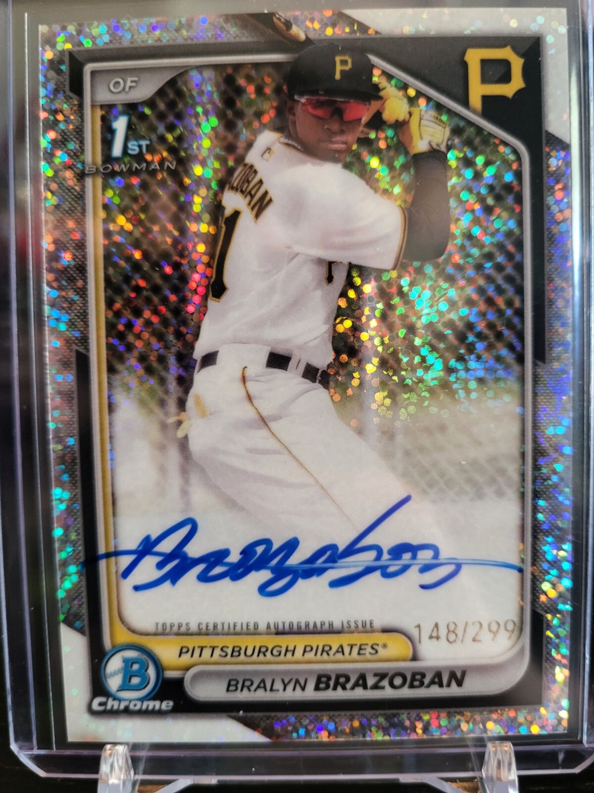 2024 Bowman Chrome - Autographs Speckle Refractor #CPA-BB Bralyn Brazoban /299
