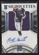 2015 CROWN ROYALE SILHOUETTES /299 ROOKIE JERSEY AUTO BRESHAD PERRIMAN RAVENS