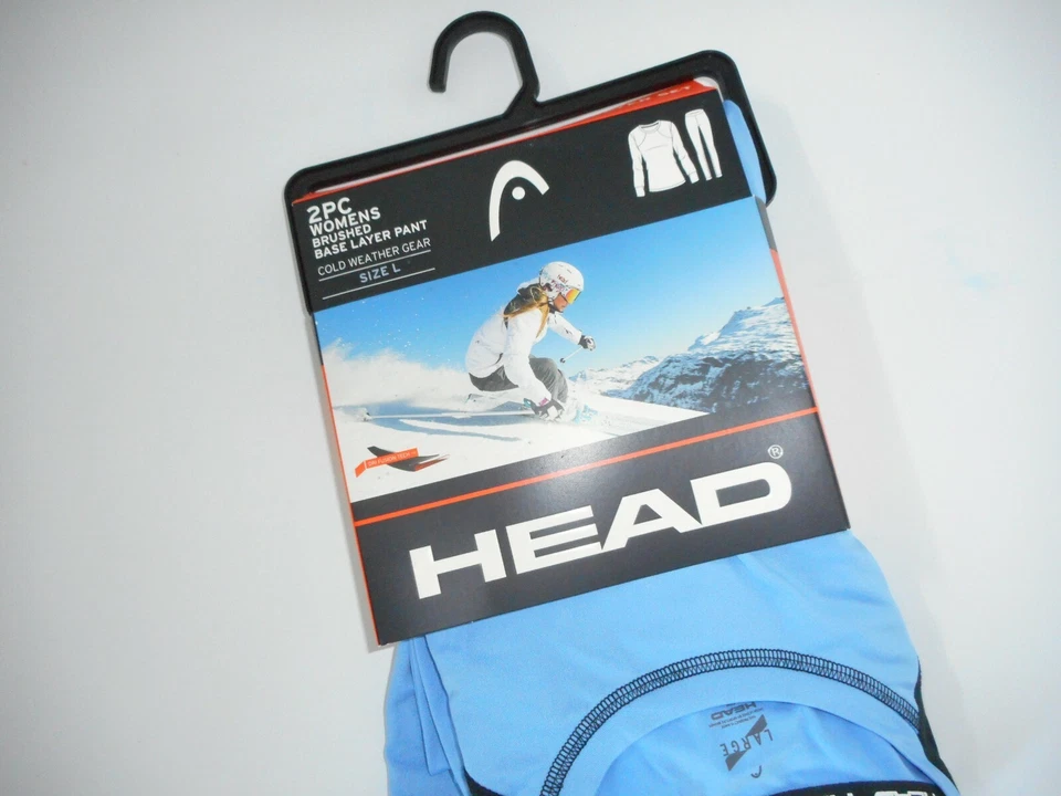 CONJUNTO DE CALÇAS E CAMISAS LEGGINGS FEMININAS HEAD forradas de lã 2 peças camada base tamanho GRANDE NOVO - Imagem 3 de 4