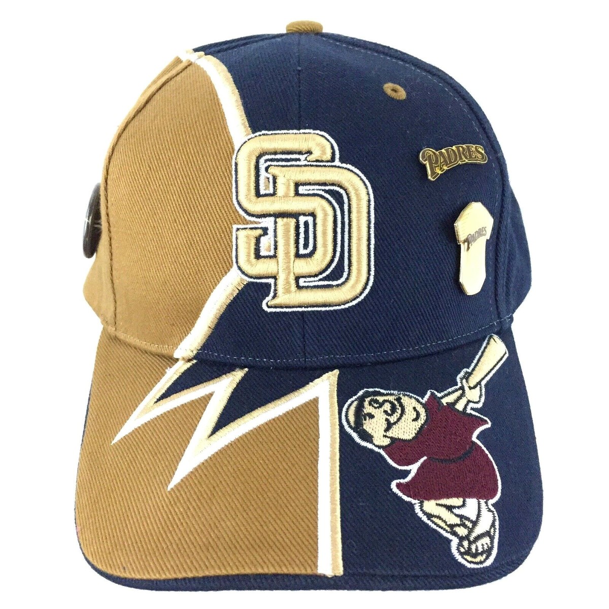 Vtg San Diego Padres Cap All Over Shockwave Swinging Friar