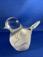 Zorza Handmade In Poland Glass Bird Paper Weight 3.5 in