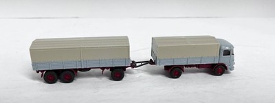 Wiking HO 1/87 scale truck and trailer.