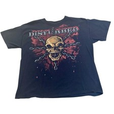 Vintage Disturbed Indestructible Shirt Mens XL Black Skull Metal Tee Y2K NO TAG