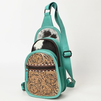 OH Ohlay Bags OHG189B SLING Hand Tooled Hair-on Genuine Leather women bag