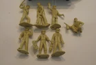 Vintage Marx  Playset Figures Lot of  7  Workers  1950s