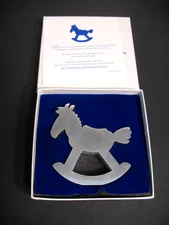 ALCOA EXTRUSIONS ALUMINUM ROCKING HORSE CHRISTMAS ORNAMENT WITH BOX
