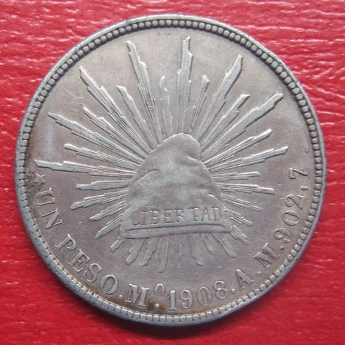Photo of a 1908 Mexico 20 Centavos Silver from an eBay listing that sold on Jul 23, 2026