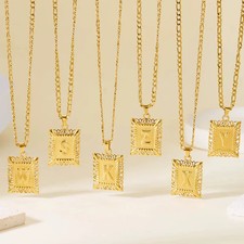 Stainless Steel Initial Letter Necklace For Women Men 2025 New Stylish