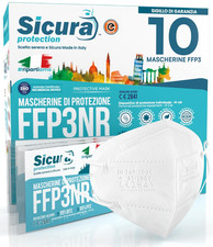 10 Mascherine Protettive FFP3 Certificate CE. Made in Italy. BFE ≥99% E PFE ≥99%