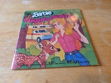 Barbie Camping Adventure 1981 Talking Story Book with Record Read Listen