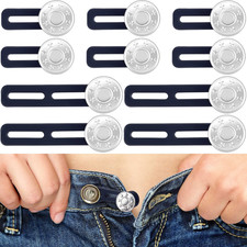 10 Pcs Jean Button Extenders, Pants Waist Adjuster, Elastic Waistband Extenders