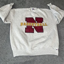 Russell Athletic Sweatshirt Mens XL Gray Crewneck Pullover Fleece Vintage Style