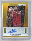 Aliyah Boston 2025 Panini WNBA Prizm #TB-AB Gold Throwback Signatures Auto /10