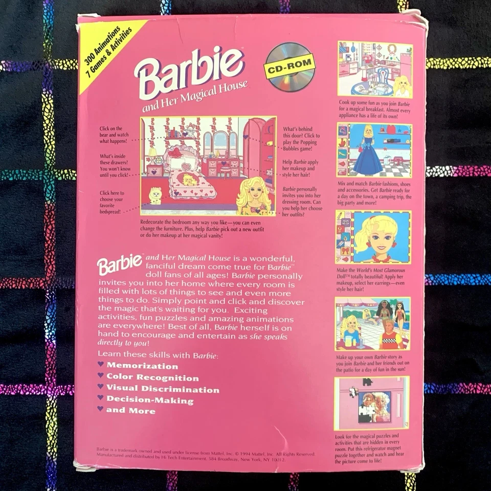 Barbie And Her Magical House - Mac 1994 VERY RARE - Game, Box & Manuals - Image 4 of 4