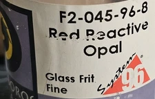 UROBOROS GLASS Red Reactive Opal F2-045-96-8 FINE Frit 