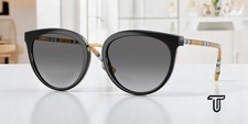 BURBERRY Willow BE4316 385311 Black Grey Gradient 54 mm Women's Sunglasses