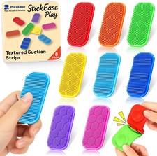 Sensory Brushes for Kids, 8 Pack Textured Suction Cup Calm Strips