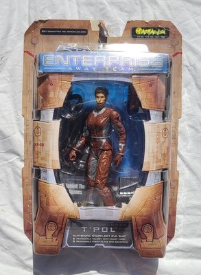 Star Trek Enterprise T'Pol Figur 2002 Art Asylum Away Team Neu Paket Gebrauchsspuren