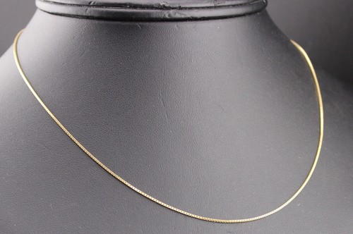 14 Karat Gelbgold 1 mm Box Kette Halskette 16 Zoll kein Schrott 1,6 Gramm