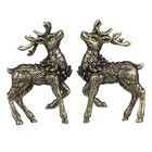 2 Stück reines Messing Hirsch Solid Deer Desktop Schmuck Schmuck Ornament