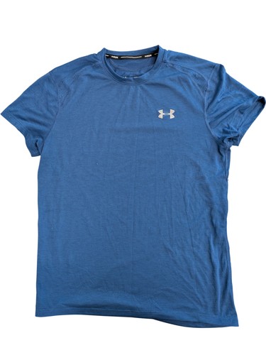 Under Armour Streaker T-Shirt Blue Short Sleeve Logo - Size M