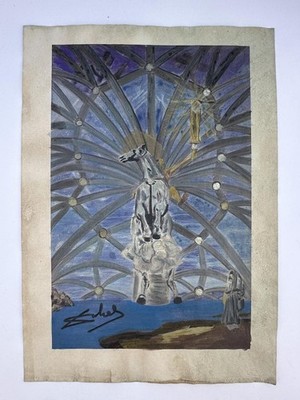 Salvador Dali COA Art Painting Original Drawing Vintage Signed