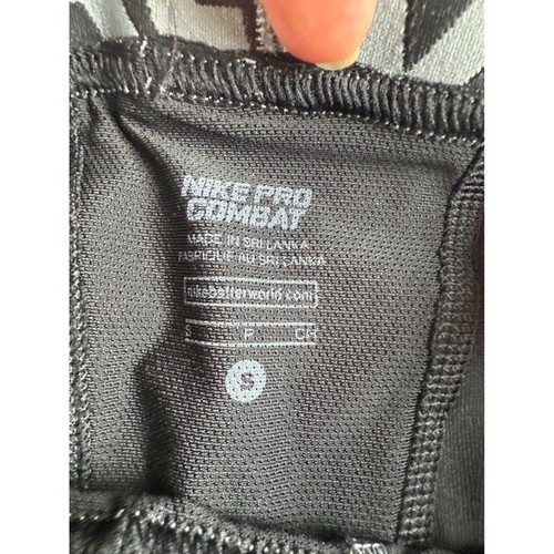Nike Pro Combat Boys Compression Leggings Black Gray Athletic - Picture 3 of 8