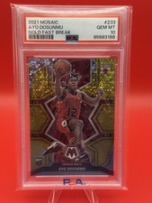 2021 Mosaic Gold Fast Break /10 Ayo Dosunmu RC #233 PSA 10 Bulls Wolves Illinois