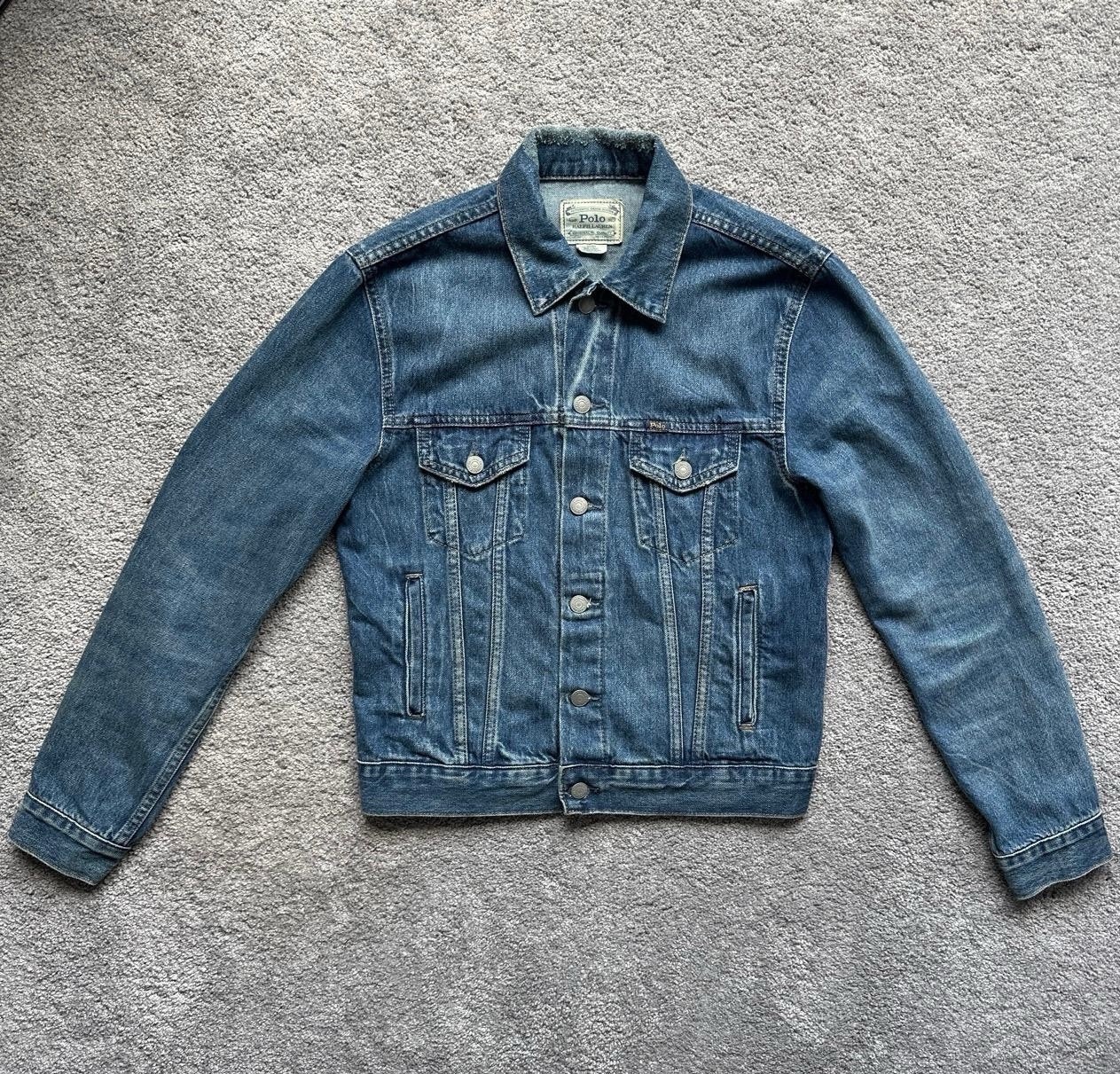 Polo Ralph Lauren Men's Blue Jean Jacket Button Front Slim Fit Pockets S